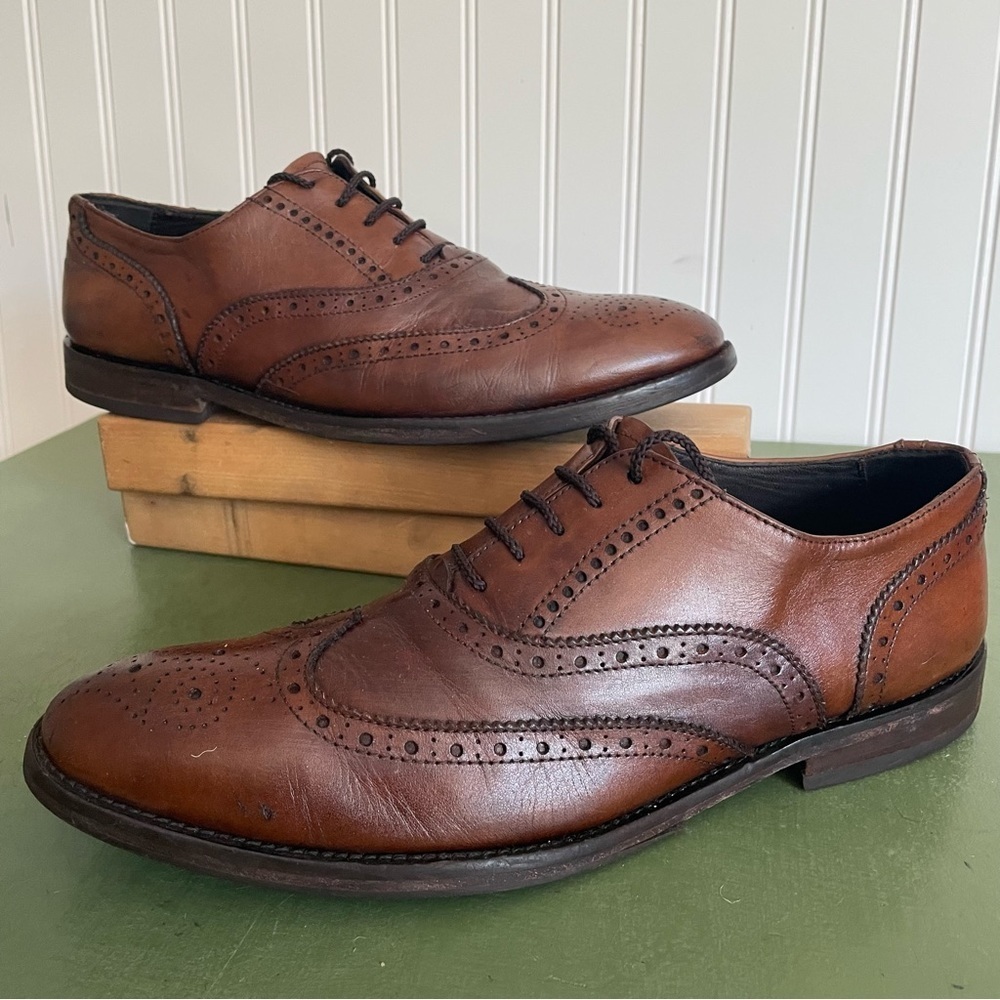 To Boot New York Adam Derrick Wingtip Brogues in Deep Cognac Leather *Italy* - Picture 8 of 8